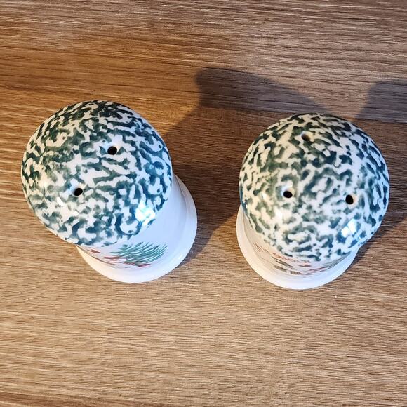 ATICO Snowman "Let It Snow!" Christmas Holiday 3.5" Stoneware Salt & Pepper Set - Picture 4 of 5